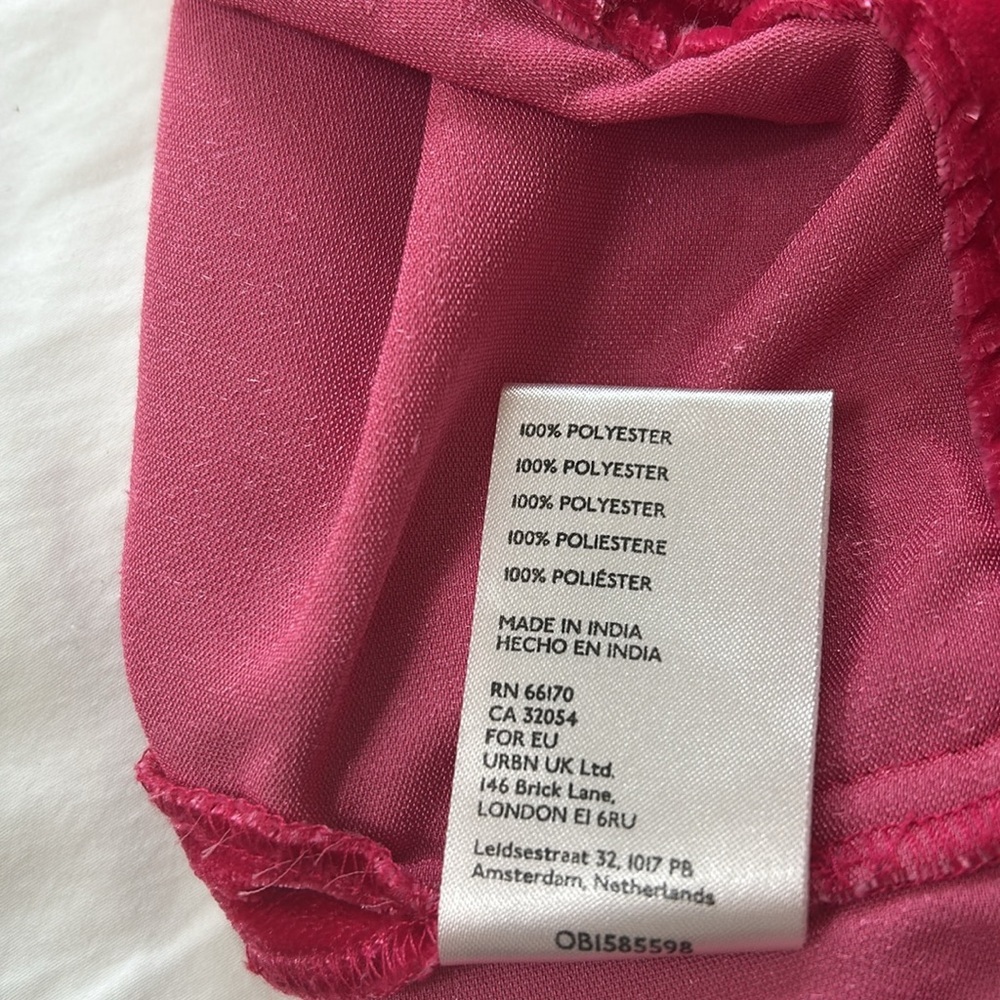 Free People Pink Annalise Mini Skirt Size 6 Pink new without tags Velvet - Picture 8 of 9